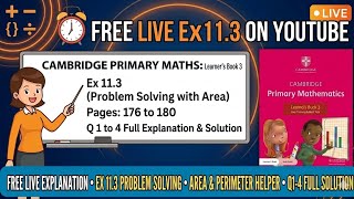 Cambridge Primary Math Grade 3 | Exercise 11.3 | Multiplication &amp; Division | Live Lesson 😊
