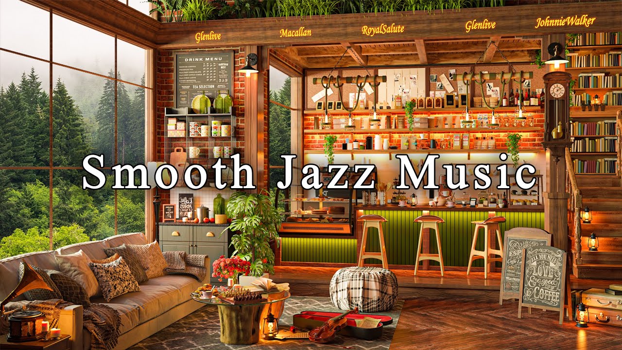 Cozy Fall Coffee Shop Ambience ~ Smooth Piano Jazz Music ☕ Relaxing Jazz Instrumental Music to Study