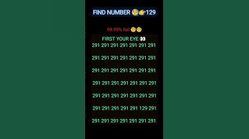 Find the Number in 5 seconds! ⏰ #shorts #shortvideo #brainteaser  #braintest