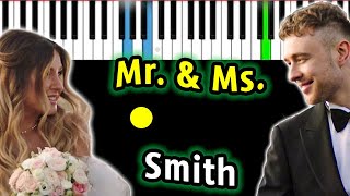 Егор Крид - Mr. & Mrs. Smith (feat. Nyusha)  | Piano_Tutorial | Разбор | КАРАОКЕ | НОТЫ + MIDI