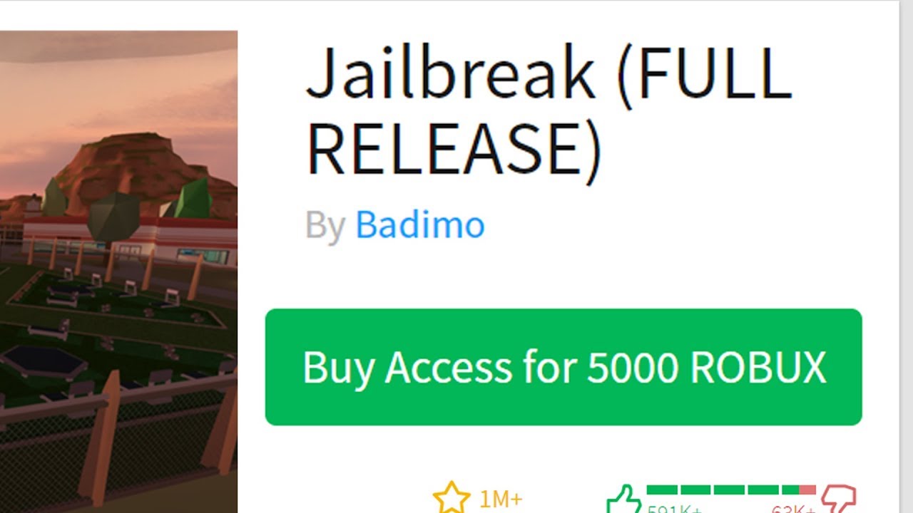 Roblox Jailbreak Has Been Released Youtube - jailbreak roblox release date