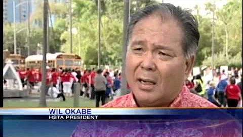 Public school teachers rally at the capitol
