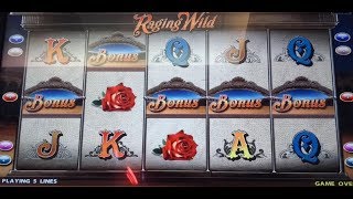 RAGING WILD  All 5 Bonuses  (20 spins!!)