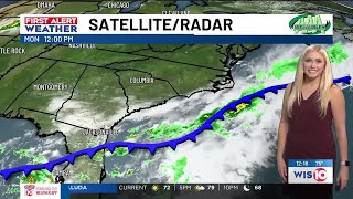 Less humid and cooler for the start of this week