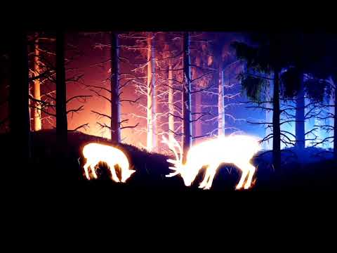 Glowing deer made in Unreal engine 5 with after effects