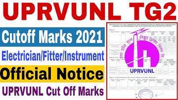 UPRVUNL TG2 Cut Off Marks 2021 | UPRVUNL TG2 Cutoff Marks 2021 | UPRVUNL TG2 Cut Off 2021 | UPRVUNL