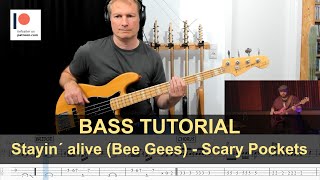 Stayin´ alive (Bee Gees) - Scary Pockets ft. Lizzy McAlpine | Bass Tutorial (Sheet + TABs) Resimi