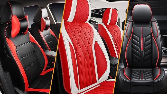 HZWZ Luxus-PU-Leder-Autositz Deckt Atmungsaktive Und rutschfeste  Autositzschützer Für 95% Autositze, 5 Sitze Vollständige Set Universal  Fit,D: : Auto & Motorrad