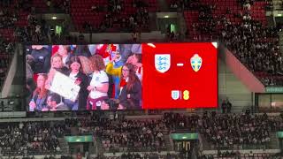 England V Sweden Light Show + National Anthem