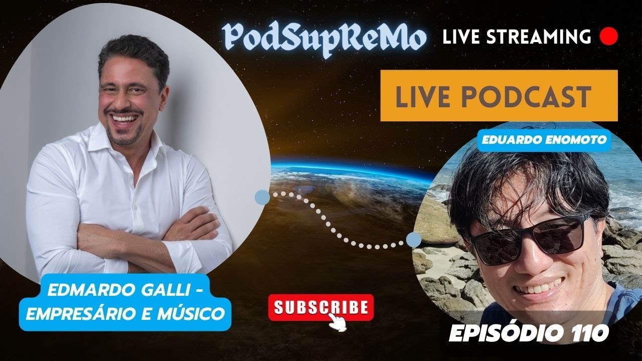 Capa do episódio 110 do PodSupReMo com Edmardo Galli