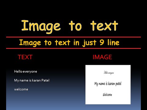 Image to text || OCR from image using python || 9 lines of code to get ...