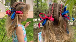 Причёска на выпускной в детском саду #причёскиизкос