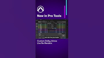 The internal Pro Tools Dolby Atmos renderer now supports custom live re-renders