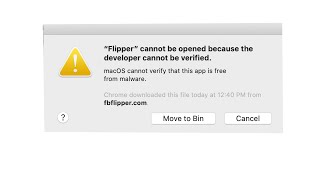 App Cannot Be Opened Because The Developer Cannot Be Verified On macOS