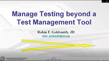 Managing Testing Beyond testing management tools