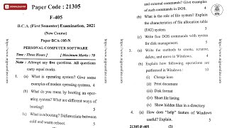 BCA 1ST SEM PERSONAL COMPUTER SOFTWARE 2021 | MJPRU screenshot 5