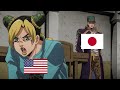 Jolyne meets Jotaro but they speak in their native language
