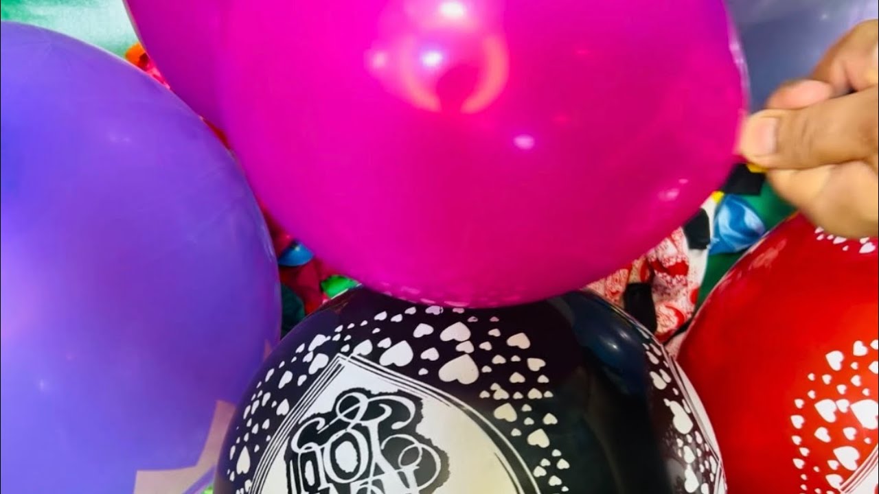 ASMR COLORFUL BALLOON UNBOXING.,;.,!!