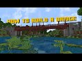 Building a city bridge in Survival Minecraft