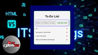ITS Codings - Create a Dynamic To-Do List with JavaScript | Add and Remove Tasks Easily