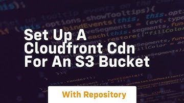 set up a cloudfront cdn for an s3 bucket