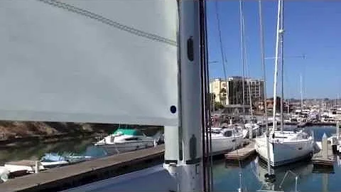 Instalation of a main sail on a furling Jeanneau 53 Yacht Mast By: Ian Van Tuyl