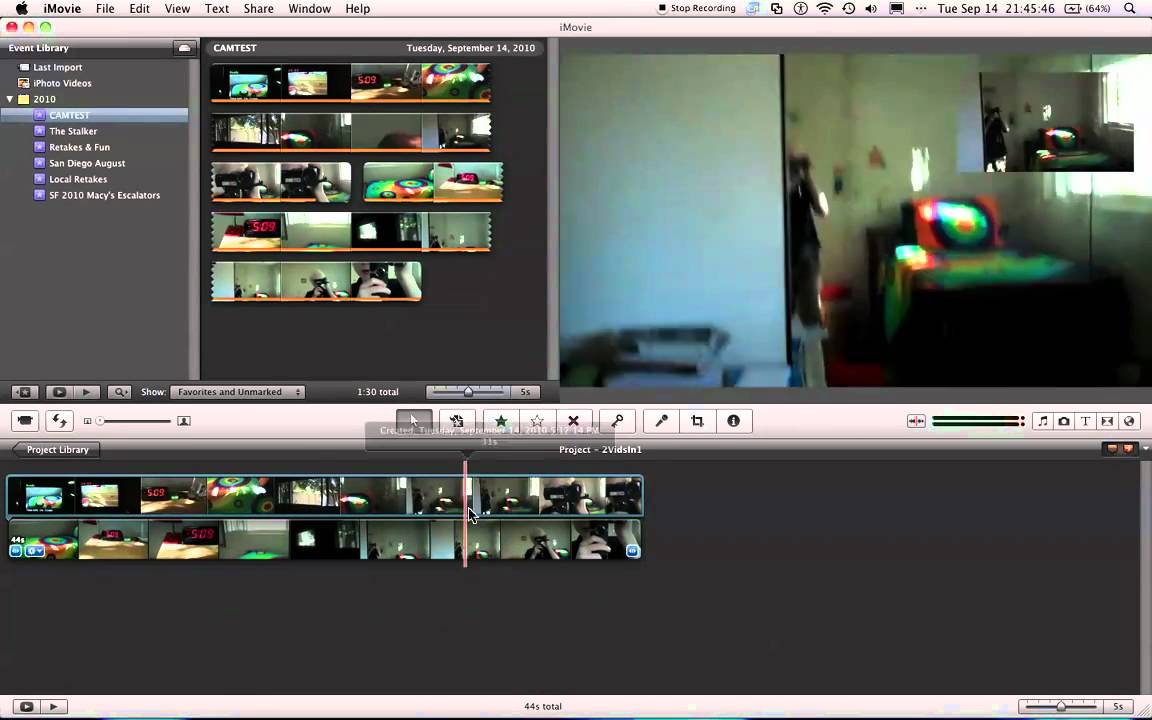 How To Put One Clip On Another Clip on iMovie '09 YouTube