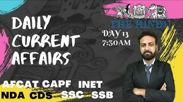 Daily Current Affairs: NewsPaper Analysis for Defence Exams | SSB/NDA/CDS/CAPF | Learn with Sumit
