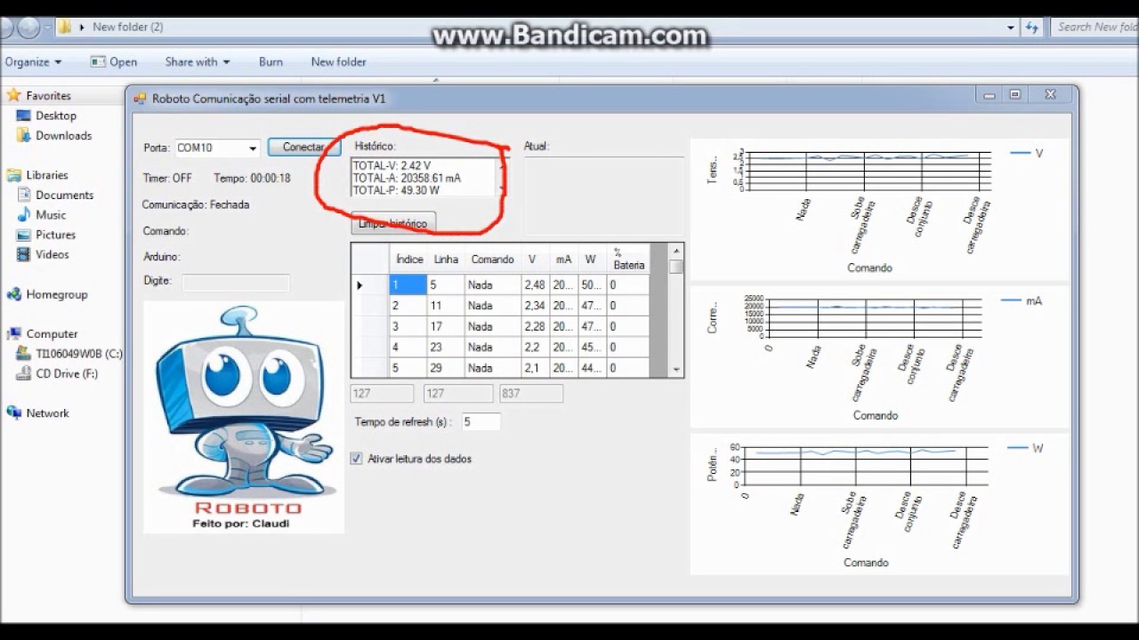 Roboto 1 - Visual Basic + Arduino + Bluetooth (Funcionamento) - YouTube