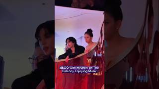 Blackpink Jisoo With Stray Kids Hyunjin On The Balcony