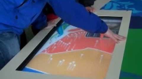 Interactive gesture responsive table in Vancouver during Olympics