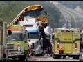 2 School Buses Crash Into Pickup and Semi Cab; 2 Dead