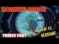 ZOMBIE SURVIVE TILL DAWN | AKM WITH 4X DOMINATER | PAIMEN BOSS FIGHT | SQUAD BGMI GAMELPLAY |