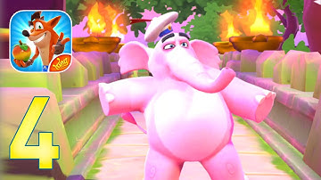 Crash Bandicoot: On the Run! - Gameplay Walkthrough Part 4 - Nitro Pink Elephant! (iOS, Android)