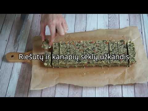 Riešutų ir kanapių sėklų užkandis / Naminiai batonėliai/ Nut and hemp seed snack /Homemade bars