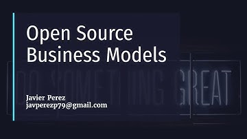Open Source Business Models
