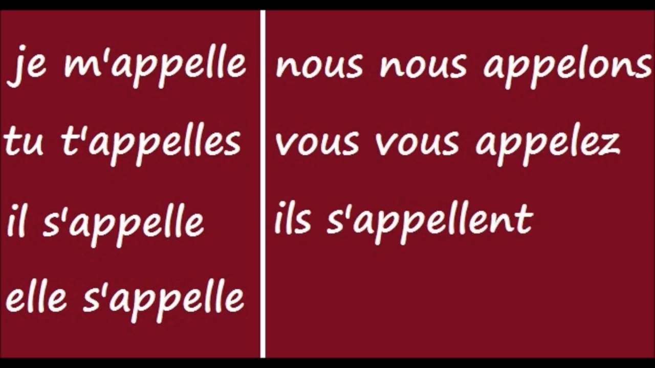 The Je M Appelle Song Je M Appelle En Chanson S Appeler Conjugation Song French Conjugation Youtube