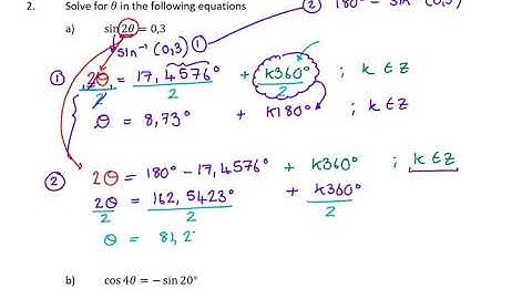 Grade 11 Trig Topic 5.2 - Trig Equations Level 2