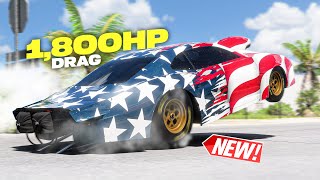 Forza Horizon 5 - NEW INSANE 1800HP Wheelie Drag Car! by BlackPanthaa 37,164 views 5 days ago 10 minutes, 44 seconds