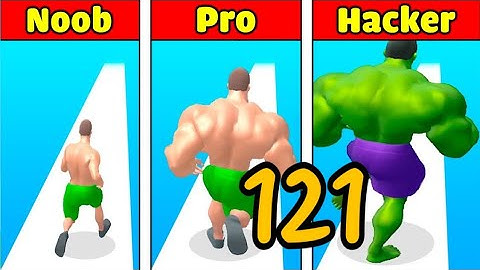 NOOB vs PRO vs HACKER in Muscle Rush ❤️ All Levels Gameplay