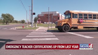 Emergency teacher certifications up from last year