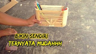 MEMBUAT TEMPAT PENSIL DARI BAMBU