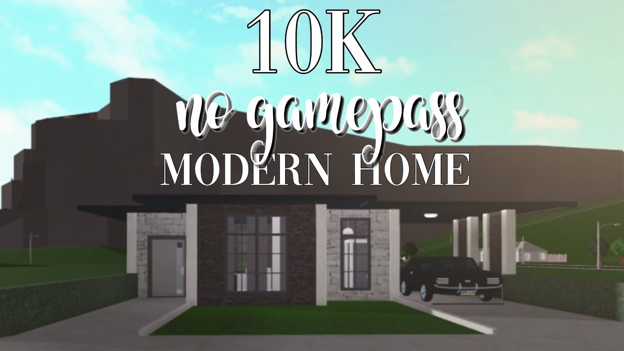 10k No Gamepass Modern Home Roblox Bloxburg Youtube - roblox bloxburg house build 10k