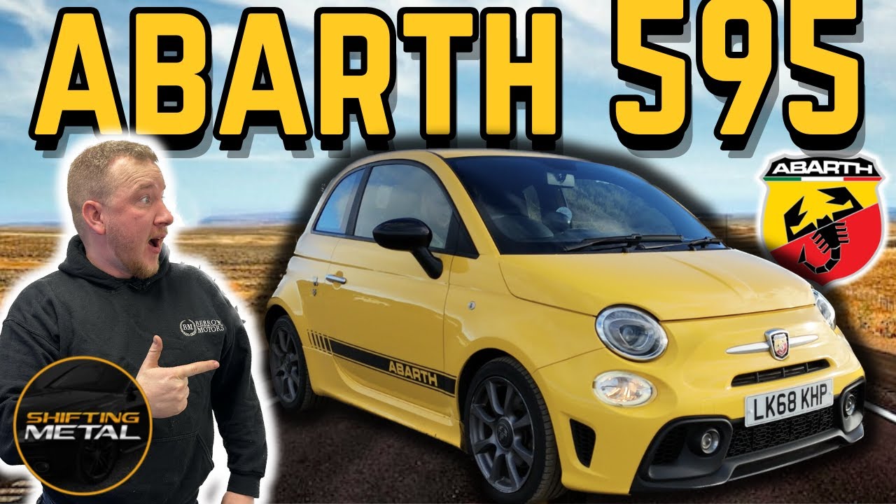 Abarth 595 drifting with an aggressive look on Craiyon