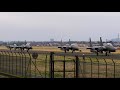 アメリカ空軍横田基地からF-15Eストライクイーグル戦闘機12機が離陸 USAF YokotaAirBase StrikeEagle SJ シーモアジョンソン