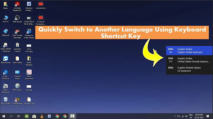 Using Keyboard Shortcut Key How to Switch Between Languages on Windows 10