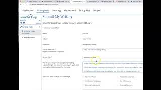 Using Smarthinking Online Tutoring