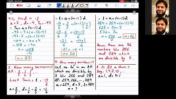 XI Math Chap 6 Sequence & Series Solution nth Term of an AP Tn by Sir Ahsan Abdullah Patel - Part 2