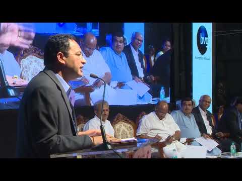 Shri H.R Gaikwad, CMD, BVG India speaking at the 25th years celebration programme held in May 2017