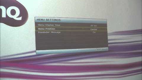 [BenQ FAQ] Projector_ How to set menu display time & menu position
